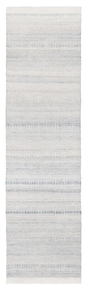 Daisy Cream and Blue Indoor Outdoor PET Runner Rug by Miss Amara, a Persian Rugs for sale on Style Sourcebook