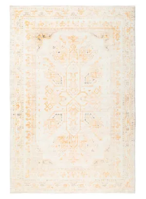 Mina Orange and Cream Transitional Washable Rug by Miss Amara, a Persian Rugs for sale on Style Sourcebook