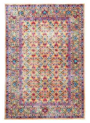 Jeraldine Multicolour Bordered Floral Rug by Miss Amara, a Persian Rugs for sale on Style Sourcebook