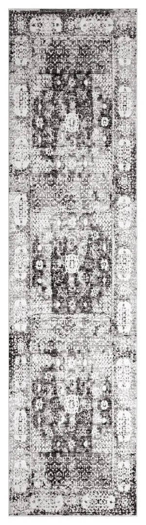Imran Grey Traditional Runner Rug by Miss Amara, a Persian Rugs for sale on Style Sourcebook