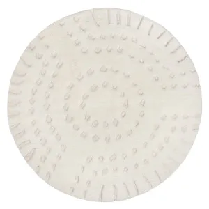 Omega Ivory Abstract Tribal Round Rug by Miss Amara, a Shag Rugs for sale on Style Sourcebook