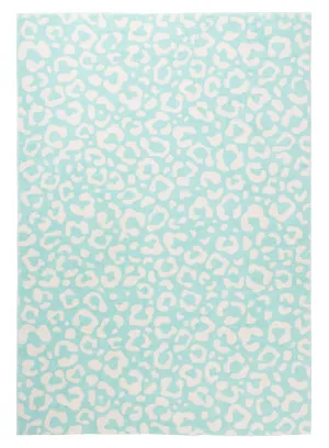 Esmeralda Pink and Mint Green Leopard Print Washable Rug by Miss Amara, a Kids Rugs for sale on Style Sourcebook