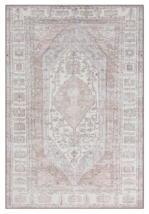 Aneesa Beige and Cream Traditional Distressed Washable Rug by Miss Amara, a Persian Rugs for sale on Style Sourcebook