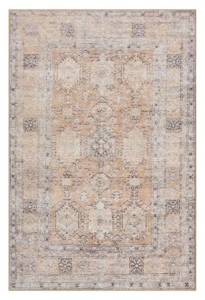 Sydelle Brown and Grey Traditional Distressed Washable Rug by Miss Amara, a Persian Rugs for sale on Style Sourcebook