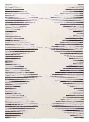 Aldana Black and Cream Tribal Washable Rug by Miss Amara, a Contemporary Rugs for sale on Style Sourcebook