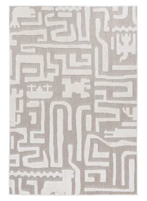 Tilly Beige and Ivory Tribal Indoor Outdoor Rug by Miss Amara, a Other Rugs for sale on Style Sourcebook