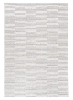 Miran Ivory Cream Striped Indoor Outdoor Rug by Miss Amara, a Other Rugs for sale on Style Sourcebook