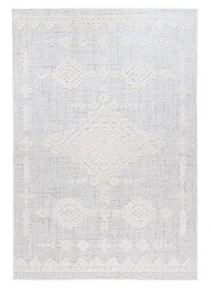Sandrine Ivory Grey Medallion Indoor Outdoor Rug by Miss Amara, a Persian Rugs for sale on Style Sourcebook