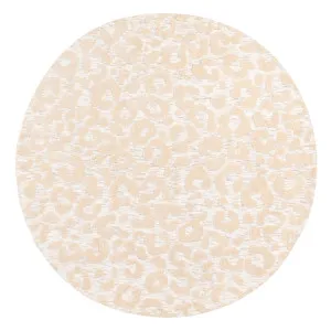 Sabbi Ivory and Cream Animal Pattern Round Rug by Miss Amara, a Kids Rugs for sale on Style Sourcebook