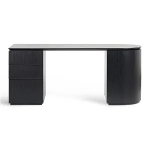 Genoa Wooden Office Desk, Left Drawer, 178cm, Black by Conception Living, a Desks for sale on Style Sourcebook