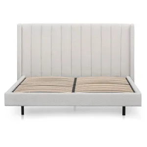Kingsdale Boucle Fabric Platform Bed, King, Snow by Conception Living, a Beds & Bed Frames for sale on Style Sourcebook