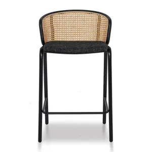 Cadiz Steel & Rattan Counter Stool, Set of 2, Black by Conception Living, a Bar Stools for sale on Style Sourcebook
