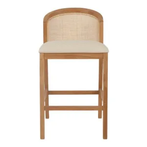 Moita Oak Timber & Rattan Counter Stool, Natural by Conception Living, a Bar Stools for sale on Style Sourcebook