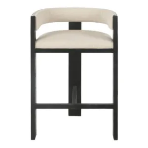 Loews Timber & Linen Counter Stool, Black by Conception Living, a Bar Stools for sale on Style Sourcebook