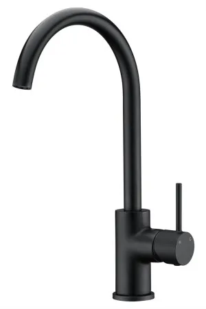 Hali Sink Mixer Gooseneck 208 Matte Black by Ikon, a Kitchen Taps & Mixers for sale on Style Sourcebook