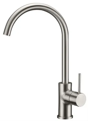 Hali Sink Mixer Gooseneck 208 Brushed Nickel by Ikon, a Laundry Taps for sale on Style Sourcebook