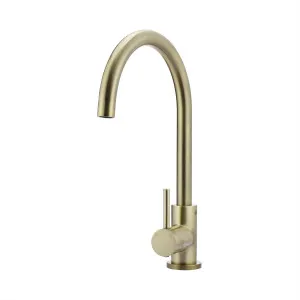 Round Sink Mixer Gooseneck 210 Tiger Bronze by Meir, a Kitchen Taps & Mixers for sale on Style Sourcebook