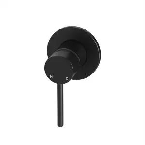 Round Wall/Shower Mixer Matte Black by Meir, a Shower Heads & Mixers for sale on Style Sourcebook
