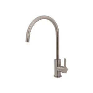 Sansa Sink Mixer Gooseneck 205 Brushed Nickel by Fienza, a Laundry Taps for sale on Style Sourcebook