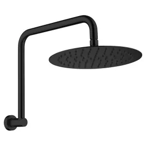 Kaya Overhead Wall Shower Gooseneck 350 Matte Black by Fienza, a Shower Heads & Mixers for sale on Style Sourcebook