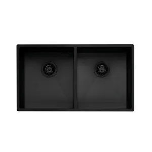 Spectra Double Sink NTH 780X455 Black Stainless Steel by Oliveri, a Kitchen Sinks for sale on Style Sourcebook
