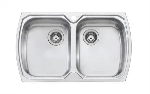 Monet Double Sink 1TH 815X500 Stainless Steel by Oliveri, a Kitchen Sinks for sale on Style Sourcebook