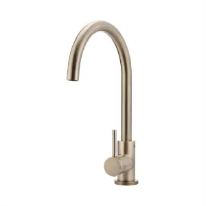 Round Sink Mixer Gooseneck 210 Champagne by Meir, a Laundry Taps for sale on Style Sourcebook