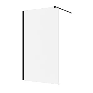 Suttor Single Entry Screen Frameless 860X2000 Black by Beaumont Tiles, a Shower Screens & Enclosures for sale on Style Sourcebook