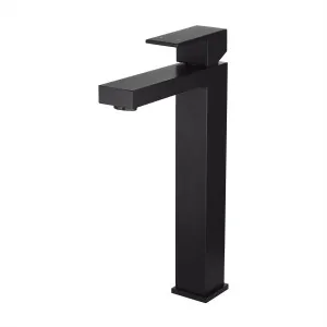 Square Vessel Basin Mixer Matte Black by Meir, a Bathroom Taps & Mixers for sale on Style Sourcebook