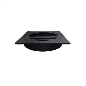 Grate Matte Black Square 110x110x100mm by Meir, a Shower Grates & Drains for sale on Style Sourcebook