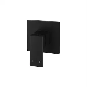 Square Wall/Shower Mixer Matte Black by Meir, a Shower Heads & Mixers for sale on Style Sourcebook