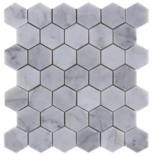 Urban Carrara Hex Honed Mosaic by Beaumont Tiles, a Mosaic Tiles for sale on Style Sourcebook