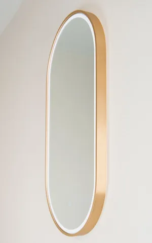 Gatsby LED Mirror 460X910 Brushed Rose Gold by Remer, a Illuminated Mirrors for sale on Style Sourcebook