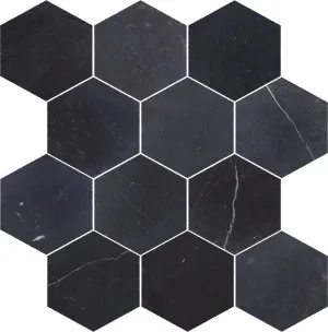 Como Hex Nero Mosaic by Beaumont Tiles, a Brick Look Tiles for sale on Style Sourcebook