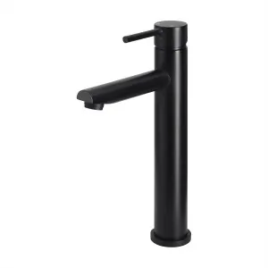 Round Vessel Basin Mixer Matte Black by Meir, a Bathroom Taps & Mixers for sale on Style Sourcebook