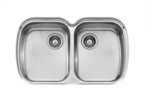 Lakeland Double Sink 1TH 820X420 Stainless Steel by Oliveri, a Kitchen Sinks for sale on Style Sourcebook