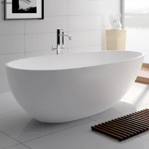 Bahama Free Standing Bath Stone 1700 Matte White by Fienza, a Bathtubs for sale on Style Sourcebook