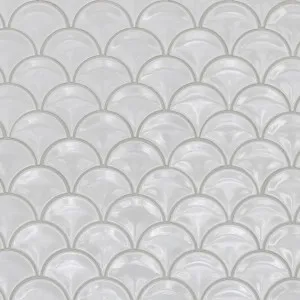 Fan White Gloss Mosaic Tile by Beaumont Tiles, a Mosaic Tiles for sale on Style Sourcebook