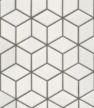Rubix White Matt Mosaic Tile by Beaumont Tiles, a Mosaic Tiles for sale on Style Sourcebook