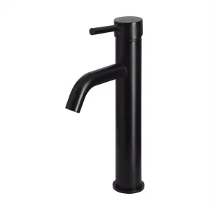 Round Vessel Basin Mixer Matte Black by Meir, a Bathroom Taps & Mixers for sale on Style Sourcebook