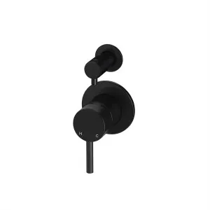 Round Wall/Shower Mixer w Diverter Matte Black by Meir, a Shower Heads & Mixers for sale on Style Sourcebook