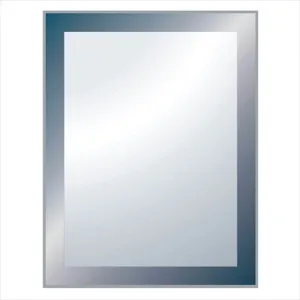 Smoke Patterned Edge Mirror 900X700 Silver by Duraplex, a Vanity Mirrors for sale on Style Sourcebook