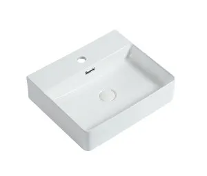 Sprato Wall Mounted Basin 1TH 505x420 Ceramic Gloss Whtie by Zumi, a Basins for sale on Style Sourcebook