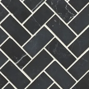Herringbone Nero Mosaic by Beaumont Tiles, a Brick Look Tiles for sale on Style Sourcebook