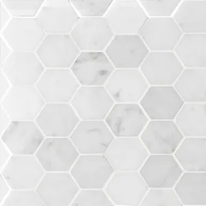 Sirocco Ice Hex Mosaic by Beaumont Tiles, a Brick Look Tiles for sale on Style Sourcebook