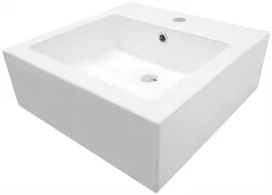 Vessel Basin 1TH Ceramic 465X465 Gloss White by Duraplex, a Basins for sale on Style Sourcebook