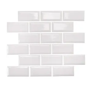 Metro White Gloss Mosaic Tile by Beaumont Tiles, a Mosaic Tiles for sale on Style Sourcebook