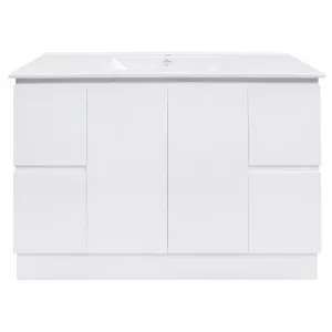 Goulburn 1200 Vanity Kick Doors & Drawers with Ceramic Basin Top by Duraplex, a Vanities for sale on Style Sourcebook