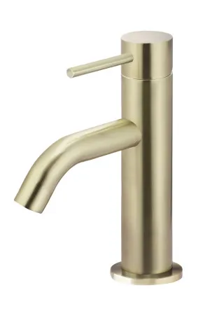 Piccola Basin Mixer Curved Tiger Bronze by Meir, a Bathroom Taps & Mixers for sale on Style Sourcebook