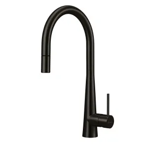 Essente Sink Mixer Pull Out/Pull Down Gooseneck 261 Matte Black by Oliveri, a Kitchen Taps & Mixers for sale on Style Sourcebook